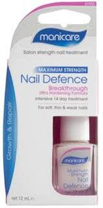 Nail Treatments: Manicare Max Strength Nail Defence 12ml