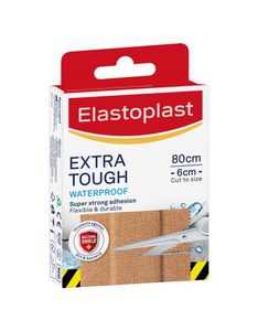 Plasters And Dressings: Elastoplast Extra Tough Fabric Waterproof Dressings (Pack of 8)