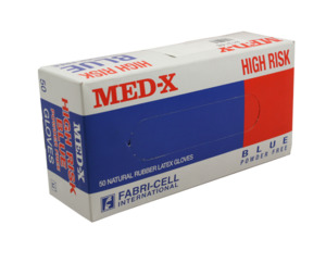 Gloves Med-X High Risk Blue Lge-50