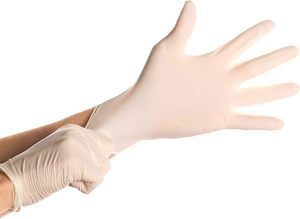 Sanitising: Med-X Latex Gloves, Size Medium (100 Count)