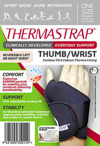 Supports Hands And Wrists: Thermastrap Thumb/Wrist Support Beige Reversible/Universal