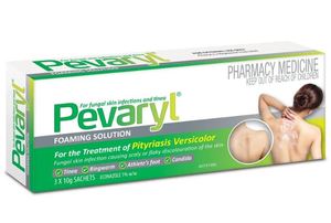 Pevaryl Foaming Solution 10g 1% 3pk