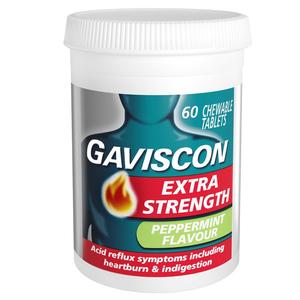 Gaviscon EXTRA Strength Peppermint Chewables 60s