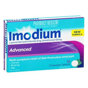 Diarrhoea: Imodium Advanced 12s