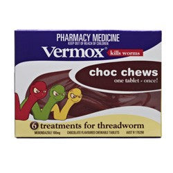 Worming: Vermox Chocolate Chewables 6s