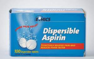 Heart Care: Ethics Aspirin 300mg Dispersable 100 Tabs