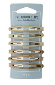 Mae One Touch Clip - Satin Blond, 6cm with a Special Feature of Easy One Touch Clip