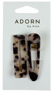 Mae 41-2105 Tort Alligator Clip 2Pk - Tortoise/Alligator pattern hair clips with&hellip;