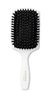 Mae 41-4600 Natural Bristles Paddle Brush in White
