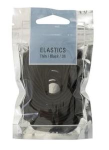 Hair Accessories Hair Ties Elastics And Ponytailers: Mae Elastics Thin Black 36 - Perfect for Secure Hair Hold