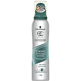 Hair Spray Gel Wax And Mousse: Schwarzkopf Extra Care Mousse Strong Hold 150g
