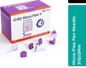 Diabetes Testing: BD Micro-Fine+Pen Needle 31gx5mm 100