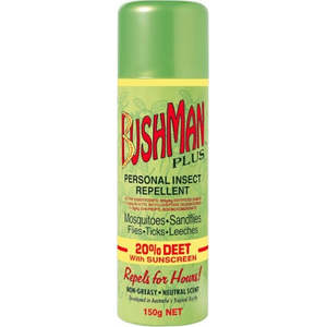 Bushman Plus Aerosol 20% + Sunscreen 150g
