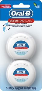 ORAL B Essential Dental Floss 50m 2pk for Oral Hygiene