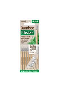 Dental Floss: Piksters Bamboo White Size 2 8Pk