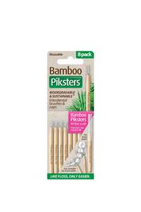 Dental Floss: Piksters Bamboo Pink Size 00 8Pk