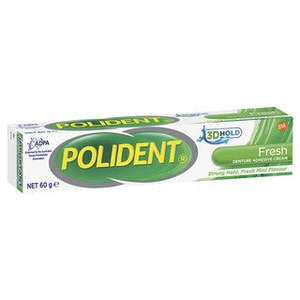 Denture: Polident Flavour Mint Denture Adhesive Cream 60g