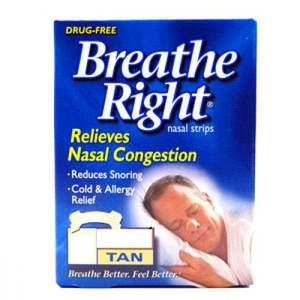 Snoring: Breath Right Strips Tan Large 30s
