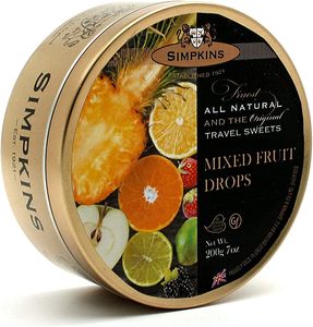 Chemist Confectionary: Simpkins Sweets Mixed Fruit - 200g For Sweet Cravings on-the-go.
