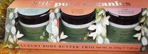SHE Pure Organic Luxury Body Butter Trio 3pc Set