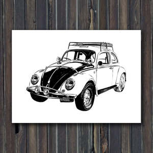Hot Roddery: VW Beetle Print
