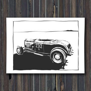 Hot Roddery: 32 Roadster '232B' Print