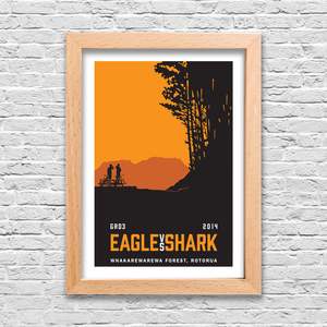 Riderotorua: Eagle vs Shark Print