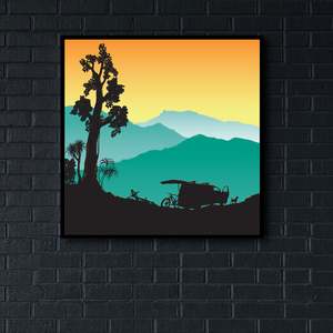 Wall Art: New Zealand Mountain Biker 100th Anniversary Cover Art on Canvas