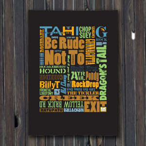 Wall Art: RR TrailNames Print