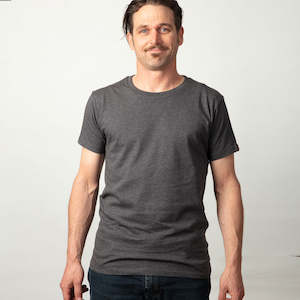 T Shirts For Men: Mens Organic cotton T Shirt - Charcoal marle