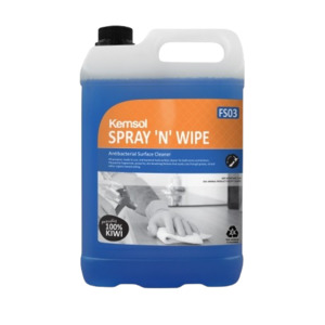 Food Service: Kemsol Spray 'n' Wipe Antibacterial Surface Cleaner 5L
