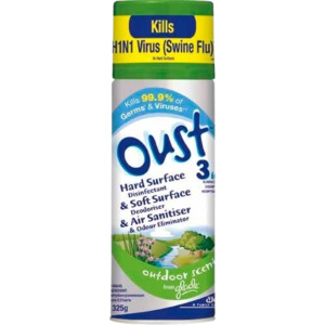 Odour Control: Aerosol Air Freshener, Oust Outdoor Scent, 325g