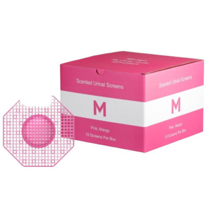 Urinal Block Screen, Mango, Pink, Enzyme (10)