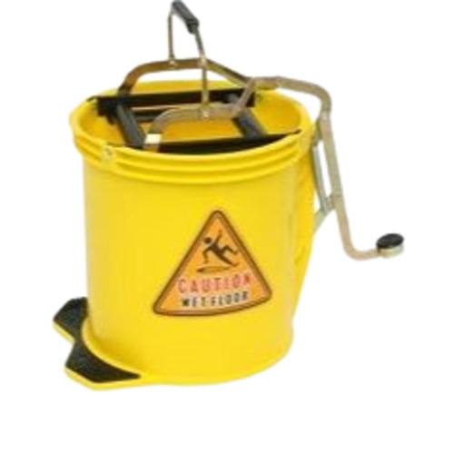Cleaning Buckets: Roller Wringer Bucket - Yellow, 16L Capacity