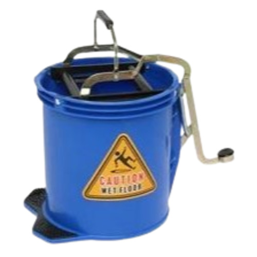Wringer Bucket with Metal Pedal, Blue, 16L