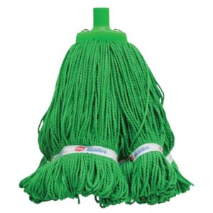 Mops: Looped Microfibre Mop Head - Green, 25mm x 400g / 330mm