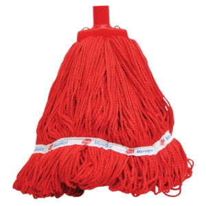 Looped Microfibre Mop Head - Red, 25mm x 400g / 330mm