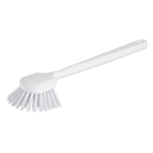 Scrubbing Brushes: Gong Brush, Long Handle, White