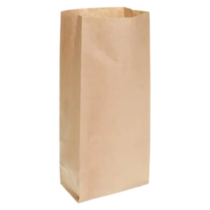 100mm x 220mm x 50mm #0 Brown Block Bottom Bag Paper (500)