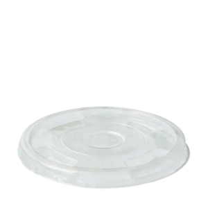 Beverage Cups: Flat Lid with x-slot, Clear, 300-700ml (1000)