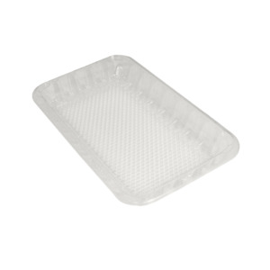 Meat Trays: 610 Liquid Lock PET Clear Meat Tray, 155mm x 255mm x 30mm (700)