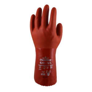 Showa 620 PVC Chemical Glove Orange Glove Medium