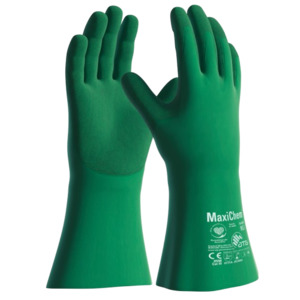 Maxichem Cut Gauntlet Gloves, 35cm, Green, XL