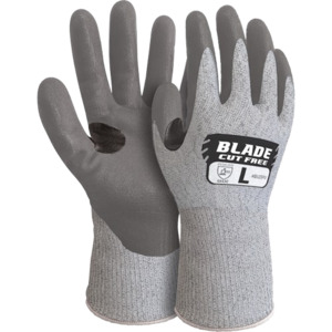 Cut Resistant Gloves: Blade Cut 5 Gloves, PU Open Back Glove, Small