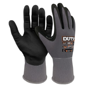 Duty Infusion Gloves, Palm Coat, Open Back , XS