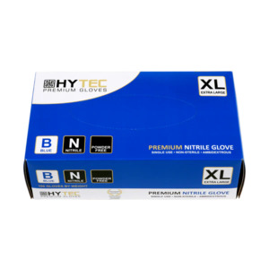 Disposable Nitrile Gloves, Powder Free, Blue, XL, 240mm (95)
