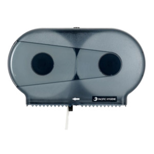 Toilet Paper Dispenser Double Jumbo 27cm x 48cm x 13.2cm Black