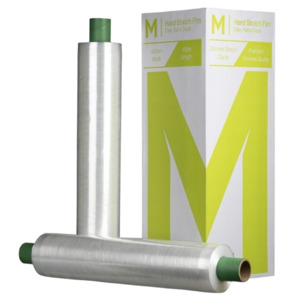 Hand Stretch Film: Prestretch Hand Pallet Wrap, Clear, 450mm x 400m x 9mu (4)