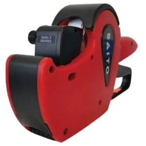 Red Saito Date coder Labelling Gun For 1 Line 22mm x 12mm Labels