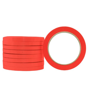 Neck Bag Tape, uPVC, Red, 9mm X 66m
